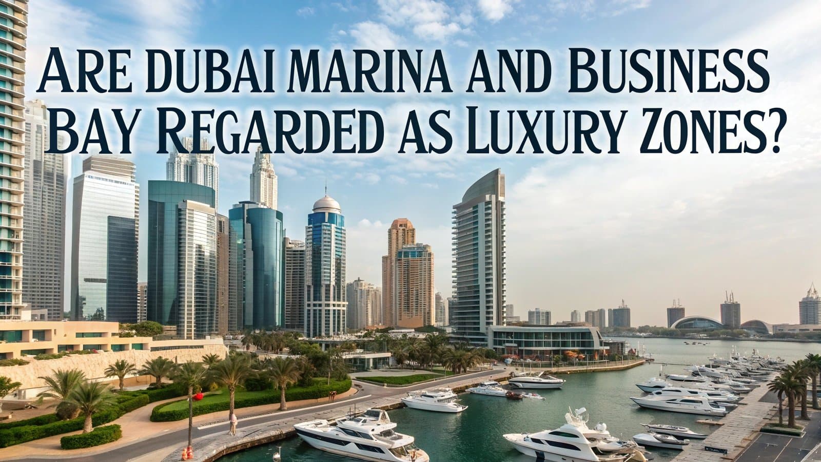 Are Dubai Marina and Business Bay Regarded as Luxury Zones?