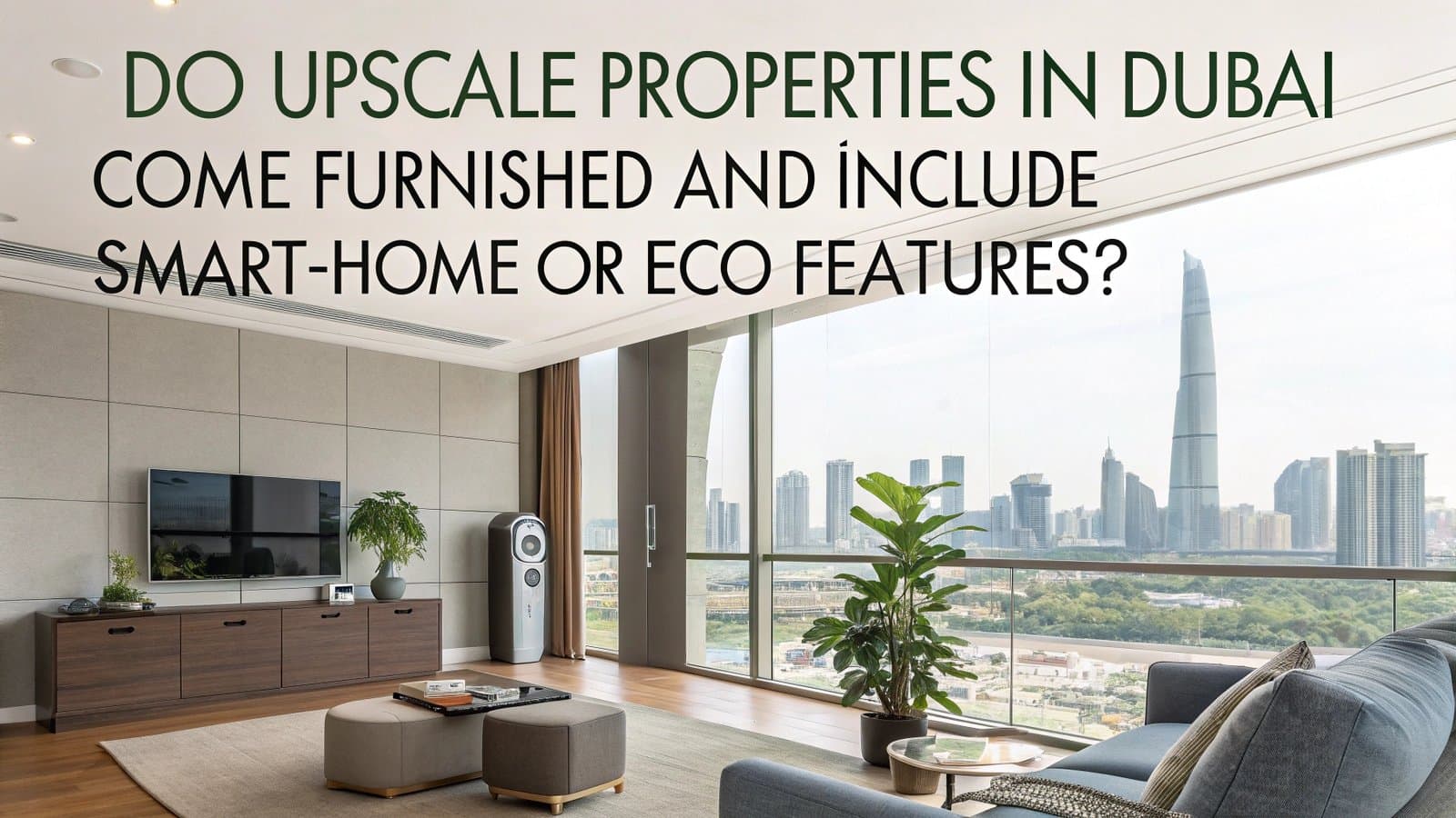 Do Upscale Properties in Dubai Come Furnished and Include Smart-Home or Eco Features?