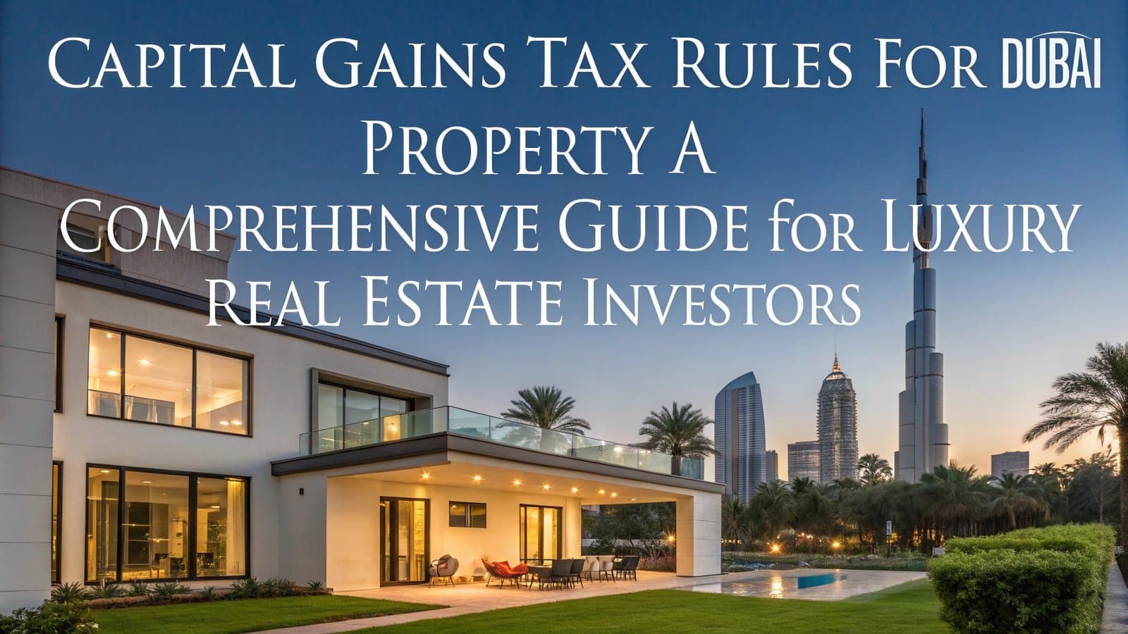 Dubai Capital Gains Tax Guide for Luxury Property Investors | AYS Developer
