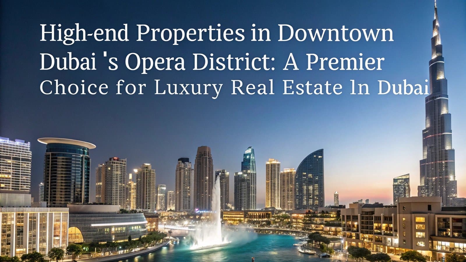 Opera District Dubai: High-End Living in Downtown | AYS Developers